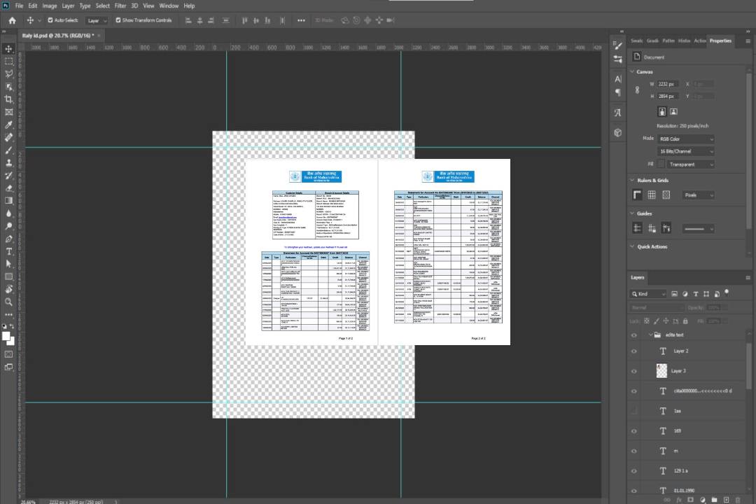 Modèle Word et PDF de relevé de compte de la Banque indienne du Maharashtra, 2 pages template Modèle Word et PDF de relevé de compte de la Banque indienne du Maharashtra, 2 pages template